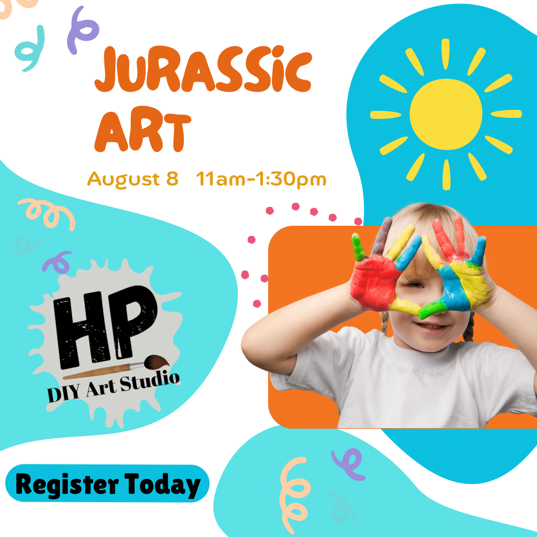 Jurassic art, summer fun, art camp, summer art camp, fun for kids