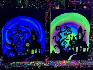 Kids Night, Haunted House, Glow Painting