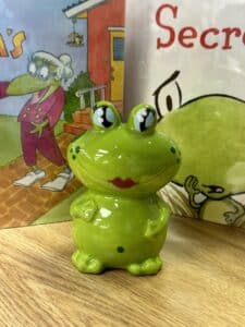 Story time pottery, frog, spring,