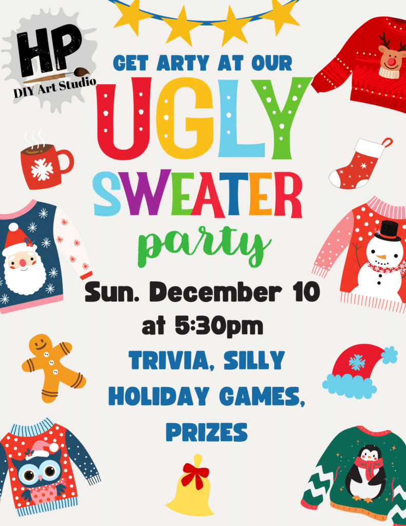 Ugly Sweater Party, Holiday Fun, trivia, games