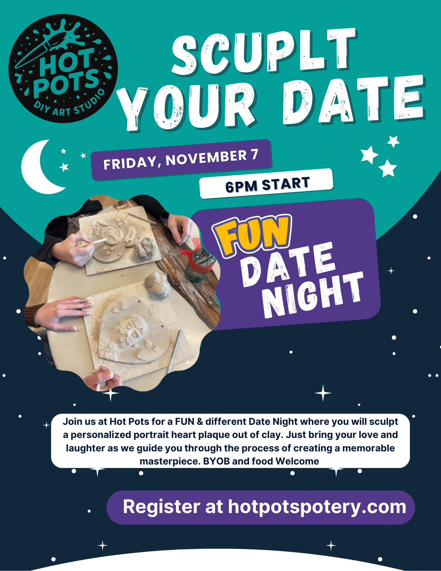 Clay, date night, scuplt